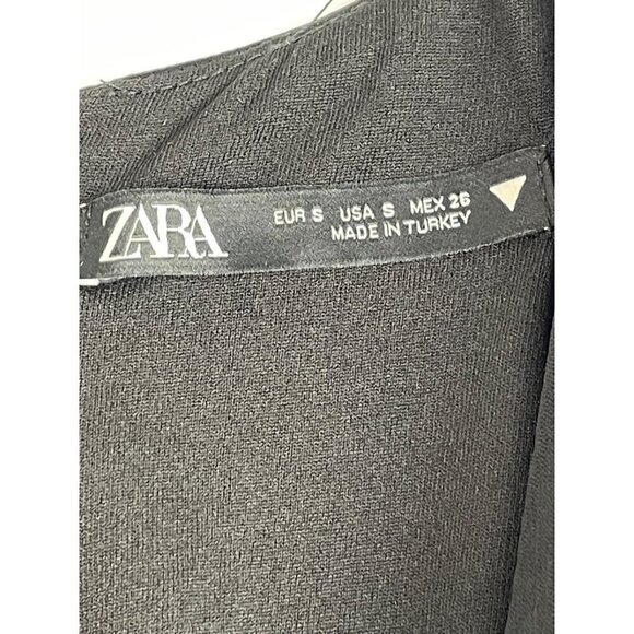 Zara bodysuit new size small black satiny - Picture 3 of 4